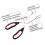 2PCS Φακός Ισχυρού Φωτός Φορητός USB Επαναφορτιζόμενος Εξωτερικός Χώρος για το 5