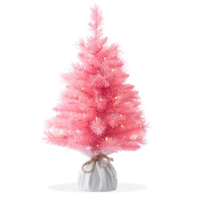 2FT Pre-Lit Artificial Mini Tabletop Christmas Tree with Lights