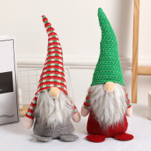Crăciun Gnomi Decorațiuni2Pcs Gnomi de pluș lucrați manual suedezi Tomte Elf Ornamente de masă Petrecere de Crăciun Decor de casă