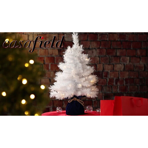 2FT Pre-Lit Artificial Mini Tabletop Christmas Tree with Lights 2