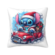 Desene animate de Crăciun Lilo & Stitch model drăguț pernă decorativă husă față de pernă casă canapea mașina dormitor decor de Crăciun