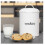 White Enamelware Cookie Jar, Rustic Large Treats Canister 4