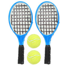 Eease1: Set de 12 mini rachete și mingi de tenis, decor pentru casă de păpuși, 4 buc.