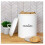 White Enamelware Cookie Jar, Rustic Large Treats Canister 3
