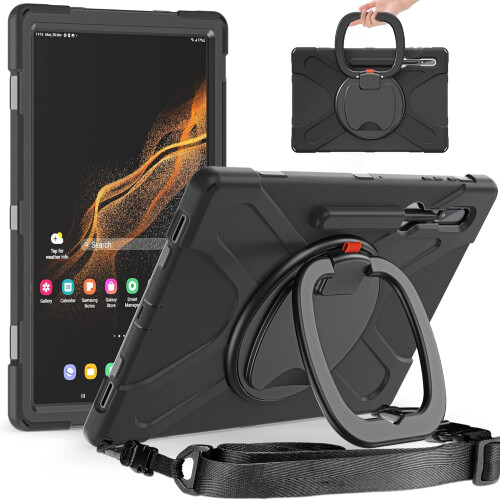 Θήκη ανθεκτικής αντοχής για Galaxy Tab S9 2023/Tab S8/Tab S7, Υβριδική θήκη με βάση για S Pen,