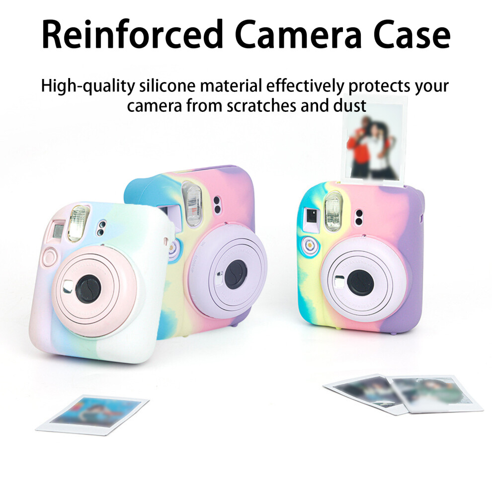 Susuchens Camera Case Precise Hole Dustproof Scratch-Proof Wear-Resistant Flexible Protective Cover For Polaroid Mini12 And White/Pink 9048212739821