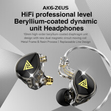 Lifetechs pro QKZ AK6-Zeus Drátová sluchátka Ergonomická pohyblivá cívka Mega Bass HiFi Zvuk Do uší Hudební sluchátka pro telefon
