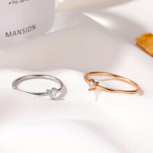 Jacenvly2024Neue Geschenke Herzförmiger Ring Damen Eingefasster Zirkonia Herzförmiger dünner Ring Vatertagsgeschenk von der Tochter