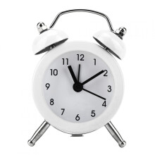 Despertador de metal Leylor - Mini despertador digital portátil de metal de 3 polegadas com bateria, requintado para estudantes e uso doméstico (??)