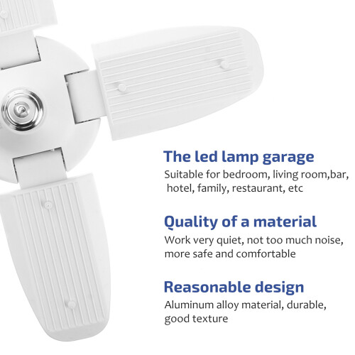 Λαμπτήρες LED ITSELFER60W4 λεπίδες3000K με πτυσσόμενο ανεμιστήρα, θερμό λευκό χρώμα φωτός, 1