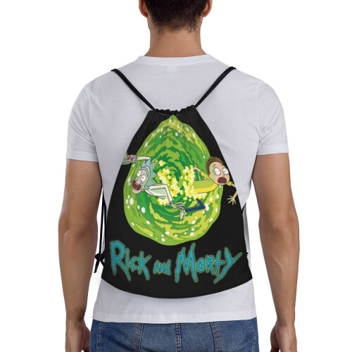 Τσάντα Rick And Morty Classic με κορδόνι, πτυσσόμενη, αθλητική, γυμναστικής, τσάντα με 1