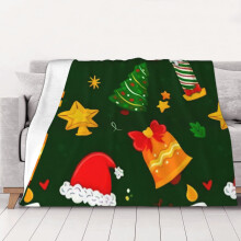 Fröhliche Weihnachten! Superweiche, kuschelige Fleecedecke für Männer, Frauen, Senioren und Kinder – Eigenschaften: Superweich (203 x 152 cm)