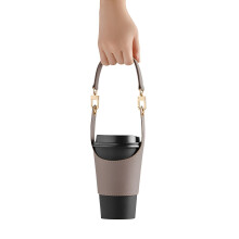 Miayilima Porta tazze da caffè, custodia protettiva per tazze da tè, porta bottiglie d'acqua, astuccio in pelle PU per campeggio, shopping e viaggi.