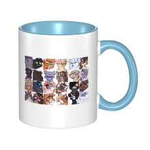 Taza de café de cerámica Warrior Cats de 325 ml (11 oz), taza clásica con asa para la oficina y el hogar.