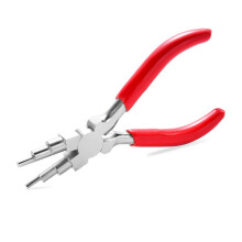 1 Stück Schmuckzange aus Kohlenstoffstahl, Rundzange für DIY-Schmuckherstellung, handgefertigtes Zubehör, Rot
