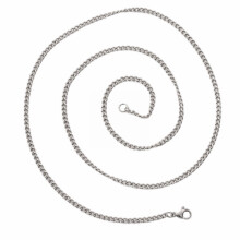 Collane da donna, collane e pendenti, gioielli, collana con catena laterale in acciaio inossidabile con perline a sfera da 2,2/3,0 mm