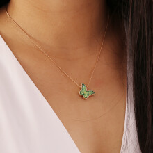 Collana da donna Kiplyki, moda multicolore, con ciondolo a catena per clavicola e cristalli.
