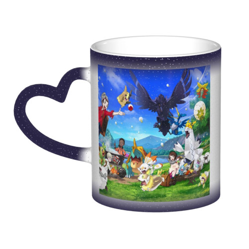 Κεραμική κούπα Pokemon 11Oz, χαριτωμένο φλιτζάνι καφέ για άνδρες και γυναίκες, μπλε -