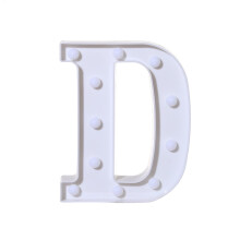 Letras de LED do alfabeto Ozmmyan, letras brancas de plástico que iluminam, para pendurar ou ficar em pé, com as iniciais AM e Natal em promoção.