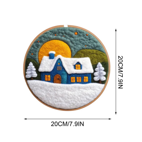 Christmas Needle Beginner Painting with Embroidery Frame Wool Needle 2