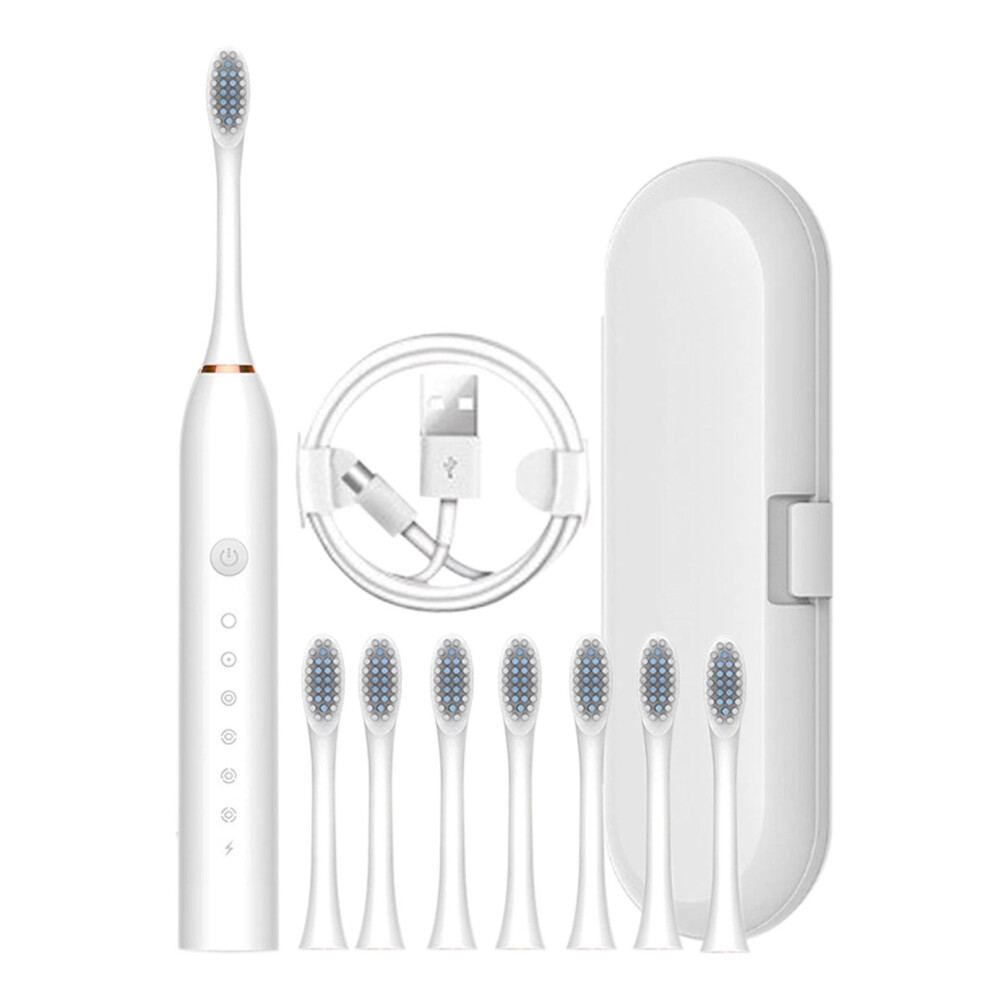 Ozmmyan Electric Toothbrush with 8 Brush Heads, Toothbrush Box, 6 Cleaning Modes, IPX7 Waterproof â Perfect for Back to School