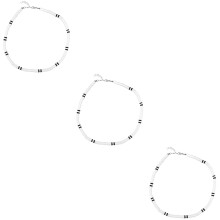 Collana in argilla da 3 pezzi, stile hip hop, con catena per clavicola, semplice girocollo da uomo, accessorio per il collo