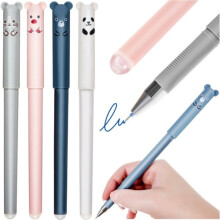 Erasable Ink Pens with Animal Motifs - 4-pack multicolor