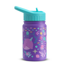 JoyJolt Barn Vattenflaska 12oz Rostfritt Stål med Sugrörslock, Vakuumisolerad, Läckagesäker, Återanvändbar Mugg för Småbarn, Skola, Resor,