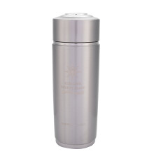 Alkaline Flasche – Tragbare Edelstahl-Alkaliwasserflasche mit Nano Balance Bio Energy Ionisator Becher (Silber)