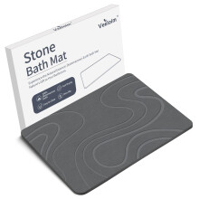 Groene badmat van natuursteen, antislip, superabsorberend, sneldrogend en gemakkelijk schoon te maken, past bij elke badkamerinrichting.