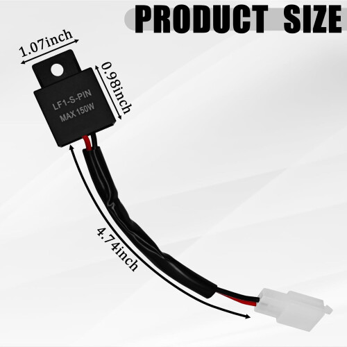 Ρελέ φλας LED Easygou2-Pin, ηλεκτρονικό ρελέ φλας 13V συμβατό με τις περισσότερες λάμπες 1