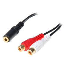 2 kpl 6 tuuman stereojakajaa - 3,5 mm:n jakki - 2 RCA-liitäntää, äänisovitin, 6 tuuman kullattu liitin