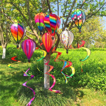 Gartenfrühling Heißluftballon-Anhänger mit rotierender Windmühle Hängedekoration E
