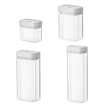 Versiegelte Aufbewahrungsbox für Lebensmittel, Müsli, Süßigkeiten, Trockenwaren, Gläser, quadratisch, transparent, versiegelter Behälter,