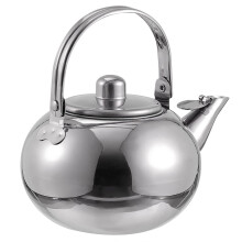 Whistling Tea Kettle With Infuser Stainless Steel Teapot Water Boiling Heating Bottle Warmer Container For Home Gas Stove ( 1. 5L Silver )