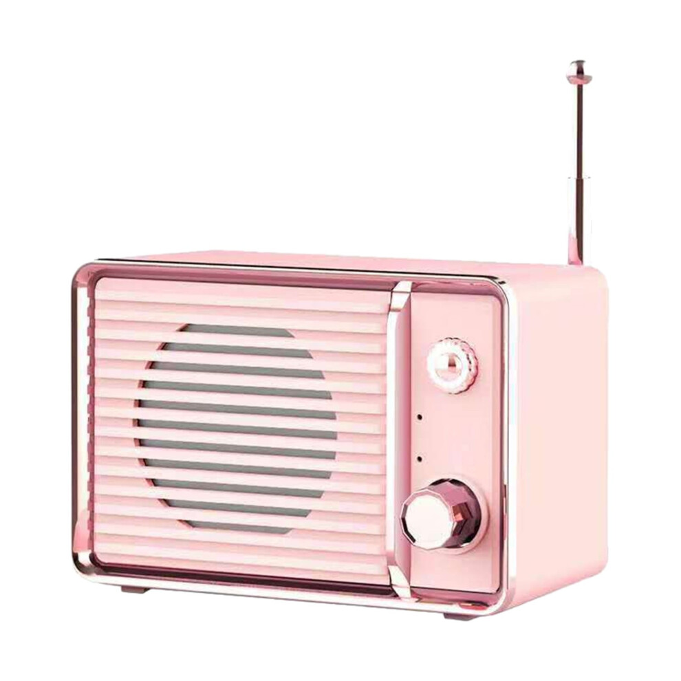 Paveos Wireless Bluetooth Speaker, Portable Retro Style, - Compatible With Tv, Headphones & Home Use, Outdoor Audio Gift Pink 9191629634330