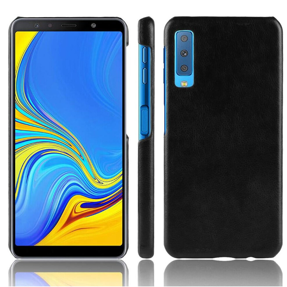 Retro Case For Compatible With Samsung Galaxy A7 2018 Protective Cover Retro Lychee Pattern Compatibility Anti Scratch 9191629634699