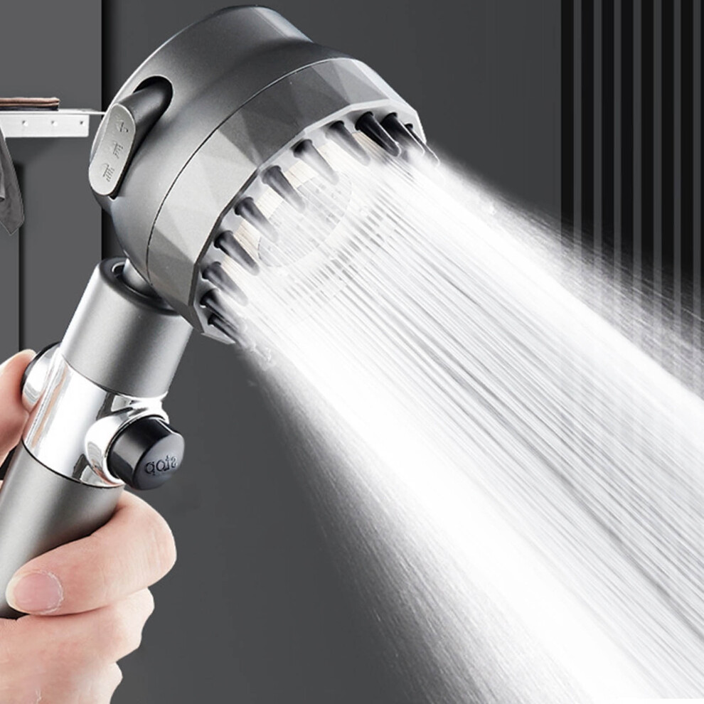 Showerhead With Filter, Compatible With Universal Shower Faucets - 3-Block Rub Dual Purpose Pressurized Handheld Nozzle 9191629636815