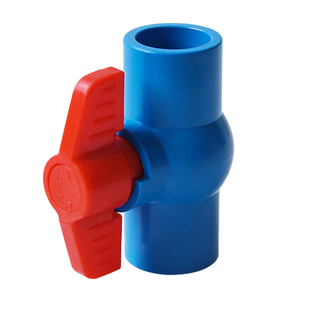 Pvc Ball Compact T Handle Water Shut Off Plumbing Fixtures For Swimming Pool Equipment Blue 25Mm 9191629636723