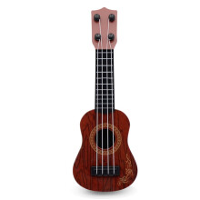 TIERPOP Toys Mini Guitar for Toddler Boys and Girls Beginners First Musical Guitar Brown