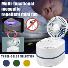 Bug Zapper Indoor, Miayilima Mini Mosquito Killer Fan Yellow, USB Desk Fan, compatible with battery operation