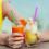 Pacote com 100 canudos descartáveis para smoothies, 26,2 cm (10,3 polegadas), em cores sortidas e vibrantes. 7