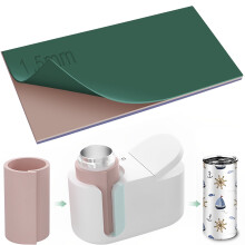 Relax Love Sublimation Tumbler Wrap Insert for Mug Press Machine 20OZ 16OZ 12OZ, Heat Resistant Silicone Wrap 25120.15/0.3/0.4cm, Green Pink