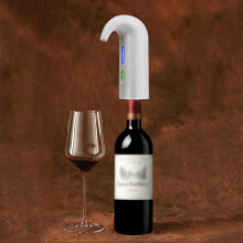 Electric Wine Aerator Decanter, Automatic Dispenser with Filter Spout for Red & White Wine, Compatible with Vacuum Stopper (Lucky White)