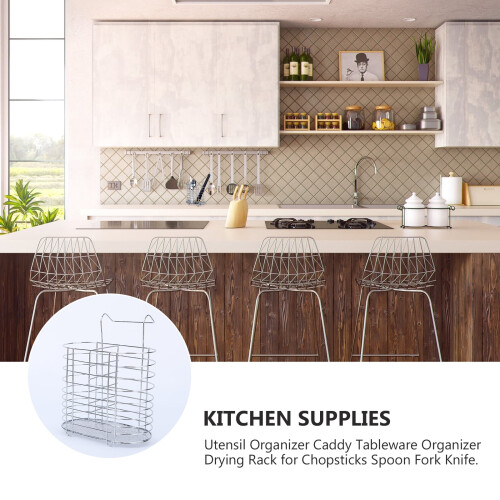 1PC Utensil Organizer Tableware Organizer Drying Rack for Chopsticks Spoon Fork 2