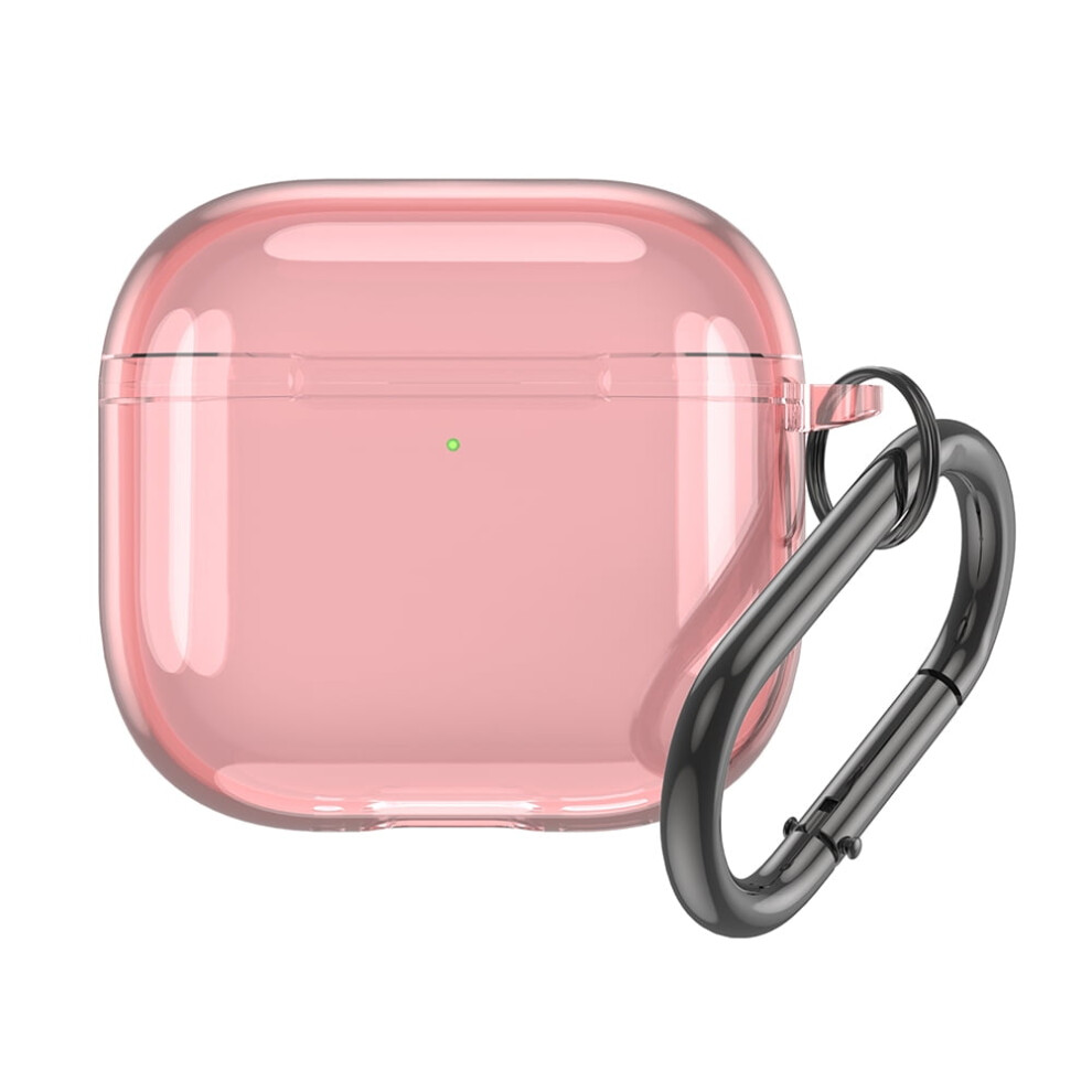 Husxh Transparent Tpu Case For Apple Airpods 4 (2024), Shockproof Soft Cover With Carabiner, Anti-Fall Earphone Protection Â Compatible With Airpods Black/Pink/Green 9191629710751