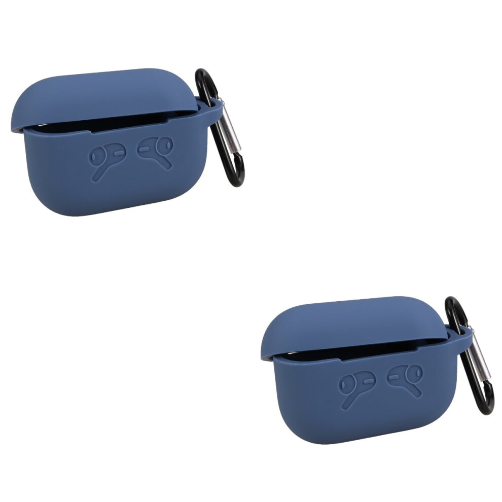 2Pcs Fashion Wireless Earphone Protective Cover Creative Silicone Case Compatible For Compatible With Airpods3 ( With Hook) Dark 9191629710768