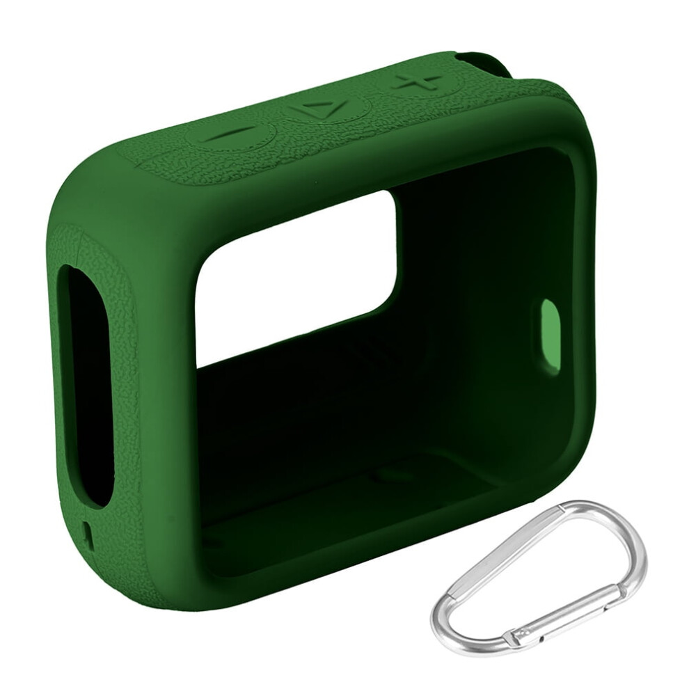 Speaker Silicone Protective Case Anti Scratch With Carabiner For Compatible With Jbl Go 4(Green) Green 9191629710645