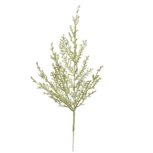 Glitter Cedar Pick 15 Inches Green