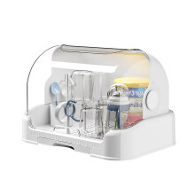 Baby Bottle Drying Rack with Cover, Dust-proof Cabinet Finishing Box, Clutter Storage, Kitchen Countertop Drying Rack for Baby Bottles & Essentials,